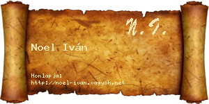 Noel Iván névjegykártya